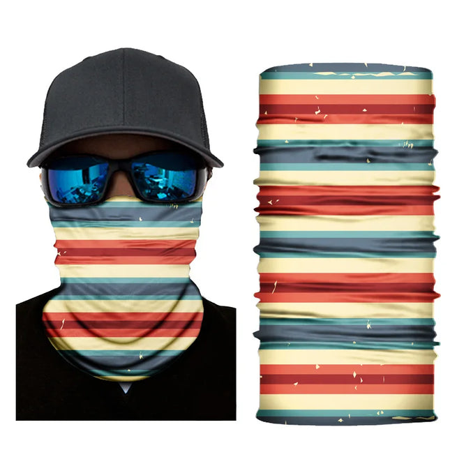 New Fashion Stripe Design Face Mask Bandana For Women Men Sports Cycling Headbands Female Male Neck Scarf Balaclava Turban