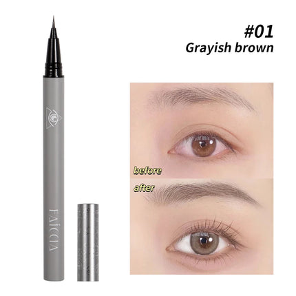 1PCS Waterproof Liquid Eyebrow Easy To Color Long Lasting Sweat-proof Eyebrow Pen 0.01MM Ultra Thin Head Eye Makeup Cosmetics
