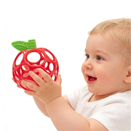 Infant Sensory Grasping Ball, Red Apple Shape Grasping Ball Rattles Toy,Hold My Own Collection, Unisex, Newborn and Up