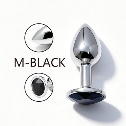 5 Size butt plug Metal anal plug Jewelry base beginner to expert G-point massage dildos adult women toys adult men toys