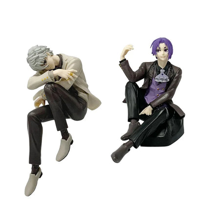 Blue Lock Anime Reo Mikage Seishiro Nagi Sitting Pose Noodle Stopper Figure Model Trendy Toy Decoration Collectible for Fans