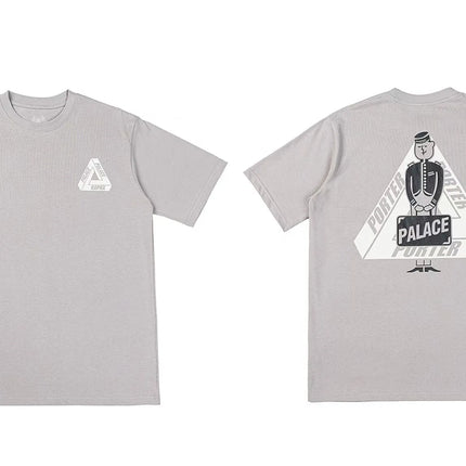 PALACE European and American trendy brand triangle print high-quality men's and women's casual pure cotton short sleeved T-shirt