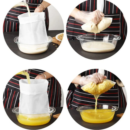 Kitchen Filter Mesh Bags Reusable Food Grade Soy Milk Filter Bags Food Strainer Bag for Soy Milk Juices Home Brewing