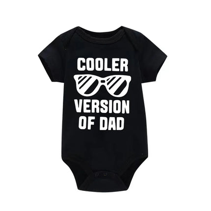 Funny Newborn Boys Girls Clothes Dad Letter Sunglasses Onesie Summer Casual Comfortable Crew Neck Baby Romper
