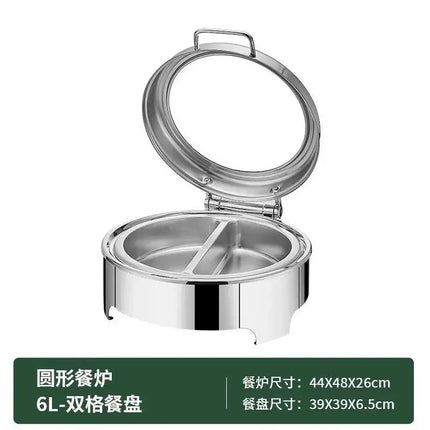 [New]Buffet Insulation Furnace Stainless Steel Electric Heating Meal Furnace Commercial Hotel Buffet Furnace Canteen Visible