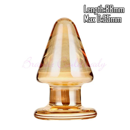 Large Crystal Butt Plug Vagina Ball Big Pyrex Glass Anal Dildo Bead Adult Sex Toys for Women Men Gay Masturbator