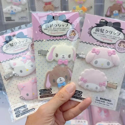 Kawaii Sugarbunnies Hairpin Cartoon Kuromi My Melody Sweet Girl Bangs Side Clip Creative Cinnamoroll Hair Clips Christmas Gifts