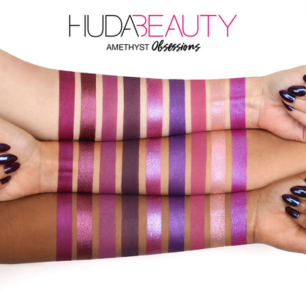 Huda Beauty 9 Color Palette Diamond Amethyst Ruby Red Gold Eye Shadow Pallete Matte Shimmer Eyeshadow Palette Glitter Makeup