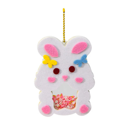 Cartoon Non Woven Shake Pendant DIY Material Kits For Children Kids Easy To Paste Accessories Handmade Crafts Shaker Puzzle Toys