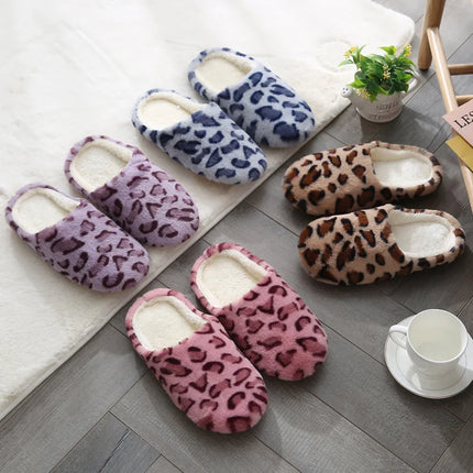 Women Indoor Slippers Warm Plush Home Slipper Autumn Winter Shoes Woman House Flat Floor Soft Silent Slides for Bedroom