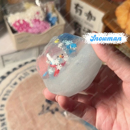 Slushie Fruit Stress Ball Squishy Shapable Non-bounce Slushy Squeeze Ball ASMR Crackling Sound Anti Stress Fidget Toys for Adult