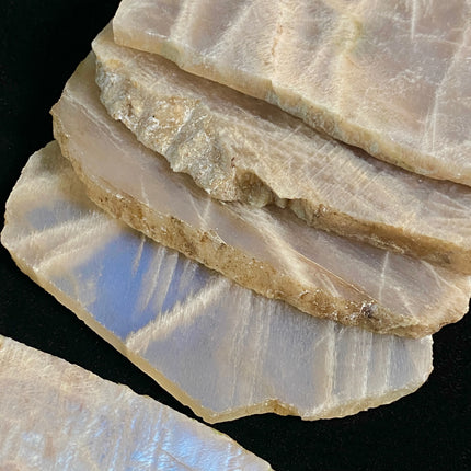 1PC Blue Moonstone Slice-Irregular Shape-Slicesunique Luster Texture Stone for Home Decor&Interior Decor,Elegant Decor Piece