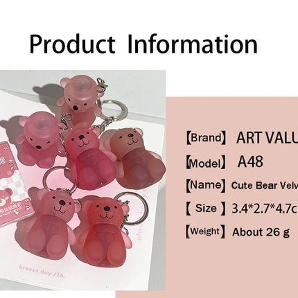 Art Value Cute Bear Velvet Lip Mud Soft Mist Whitening Silky Lip Glaze Low Saturation Tone Lipstick