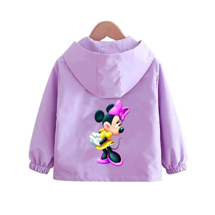 Children's Mickey Hooded Jacket 1-10 Years Autumn Boy's Windbreaker Zipper Hoodie Baby Boys Birthday Present Jacket Cosplay Coat