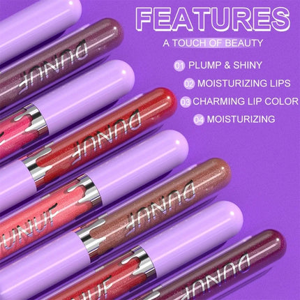 1pc Metallic Liquid Lipstick Long Lasting Glitter Lip Glaze Waterproof Moisturize Brown Lip Tint Shiny Shimmer Lipgloss Makeup
