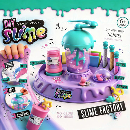 IY Crystal Slime Shaker Cup Set Magical Slime Shaker Powder Fluffy Slime Kit Handmade Educational Stress Relief Toy Princess Sty