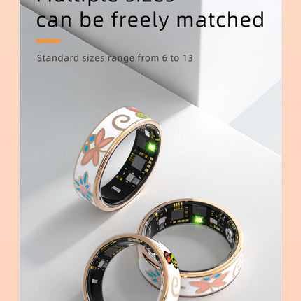 Fashion Healthy Smart Ring IP68 Waterproof Wireless Call Heart Rate/Sleep/Blood Oxygen Monitoring Android/IOS For Men Women