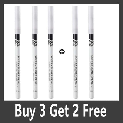 Wooden Rod White Inner Eyeliner Pen Eyelid Under Crease Pen Matte White Pen Beauty Eyeliner Easy Coloring