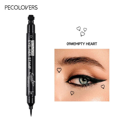 1PC 2-in-1 Waterproof Eyeliner - Quick Drying, Smooth, Anti-smudge, Beginner-friendly, Suitable for Halloween Christmas Makeup