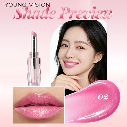 6 Colors Crystal Glossy Lipstick - Moisturizing Tinted Lip Balm,  Shimmer, Transparent Tube, Long-Lasting Hydration,