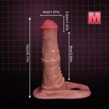 Realistic orse Penis Sleeve with Soft Cock Ring Stretchy Extender Condom Ejaculation Delay Cock Sleeve Adult Sex Toys for Men