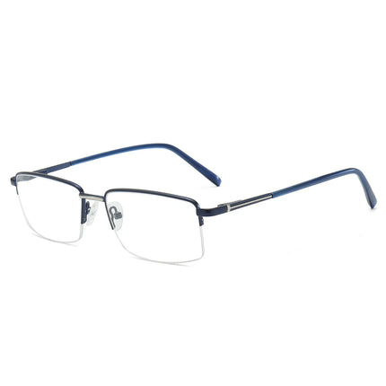 JMISUS 2025 New Arrivals Haft-rimless Prescription Glass Men Custom Rectangle Progressive Eyewear Fashion Optical Eyeglasses