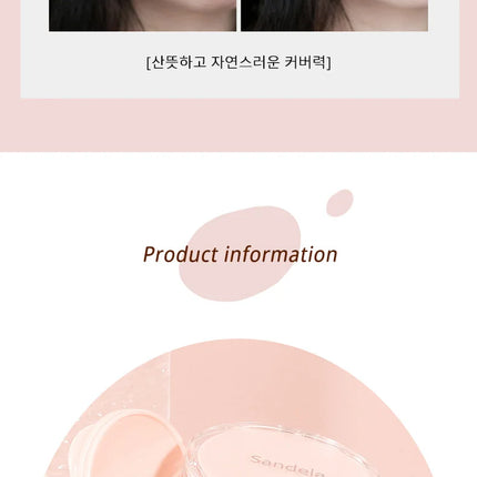SANDELA Matte Silky Moisturizing Foundation Long Lasting Air Cushion Bb & Cc Cream Cushion