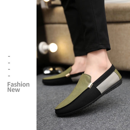 2025 Spring/Autumn New Arrivals: Fashionable Men's Shoes Large Colour Block Patchwork Loafers Versatile Stylish  Student Shoes
