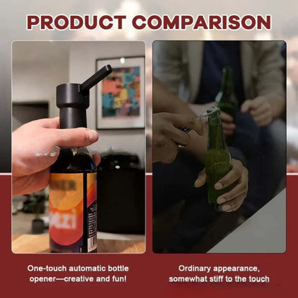 Creative Catapult Beer Bottle Opener Fun Bottle Cap Launcher Remover Portable Bar Tool for Home Party Gathering Outdoor Drinking