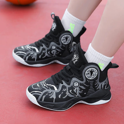 Children Basketball Shoes High Quality Wear Resistant School Competition Training Shoes Ankle Protected Anti Slip Youth Sneakers