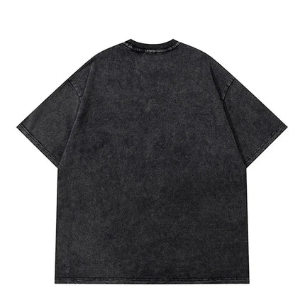 2025 Washed Vintage T-Shirts Street Hip Hop Retro Punk T Shirt women Harajuku Casual Cotton Short Sleeve Acid Wash TShirts tops