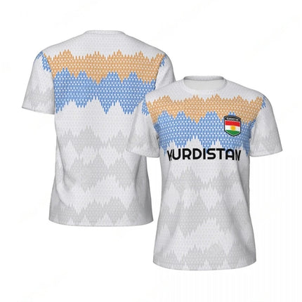 KURDISTAN 3D Print Sport Quick-dry Breathable Men T-shirt Outdoor Football Jersey Club Fan Team Short-sleeve Clothing Summer Top