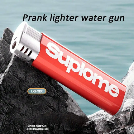 1pc Kids Summer New Funny Toys Emulational Lighter Water Gun Toy Party Favors Trick or Treat Prank Gadgets Press To Spray Water