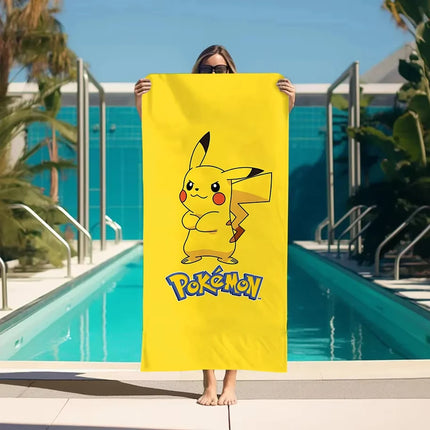 Pokemon Anime Cosplay Large Beach Towel Summer Towels Bathroom Bath Towel Swim Towels Gym Travel For Home Quick Dry Kids Gift