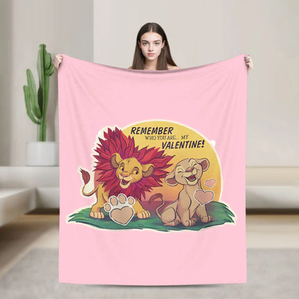 Warm BlanketGirls Boys Decorative Simba Lion King Throw Blanket  Flannel Bedspread Chair Sofa Bed Street Trend Sofa Bed Cover
