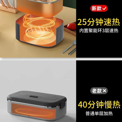 12v24v car heating lunch box large truck small microwave oven rice cooker, cooking pot plug in and keep warm to make hot meals