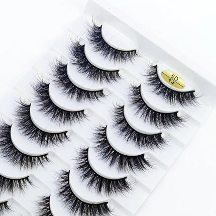 10 Pairs Mink Fake Eyelashes Faux 3D Natural Long False Eyelashes 3d Mink Lashes Soft Fluffy Lashes Extension Makeup Kit Cilios