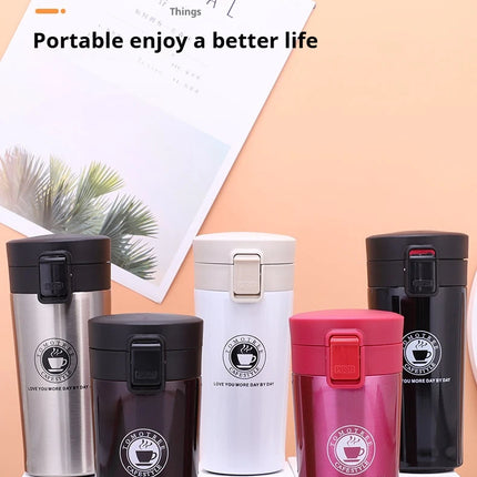 380/510ML Coffee Cup Stainless Steel Thermo Bottle Car Thermal Cup Outdoor Sports Vacuum Flask Keeps Cold and Heat Thermal Mug