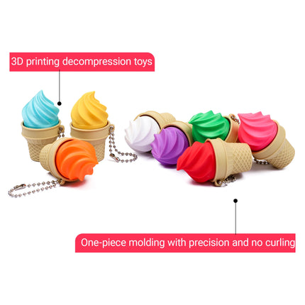 Ice Cream Clicker Fidget Toy Keychain – Satisfying Mechanical Switch Sensory Toy Backpack Charm & Stress Relief Gift