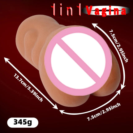 Realistic 3 in 1 Male Masturbator Cup Mouth Vagina Anal 3 Holes Deep Throat Blowjob Pocket Pussy Airplane Cup Sex Toy for Men