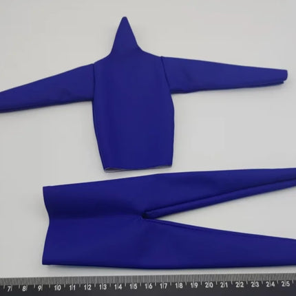 1/6 Scale Soldier Matte Fabric BlueTight Fitting Clothing (top and Pants) Model AT027(no Body)