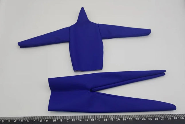 1/6 Scale Soldier Matte Fabric BlueTight Fitting Clothing (top and Pants) Model AT027(no Body)