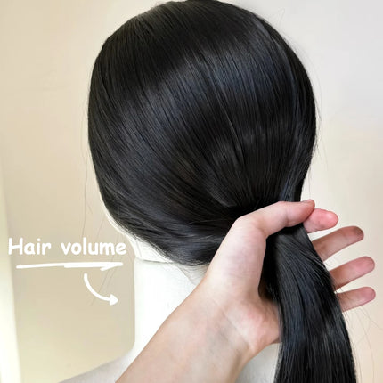 Ashely Widow's Peak Wig Black Lace Front Wig 26inch 13*4 Synthetic Lace Wigs Straight Hair Heat-resistant Fibers Cosplay Wigs