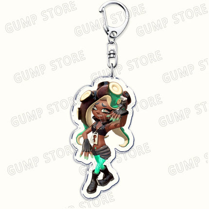 Popular Video Game Keychains for Accessories Bag Keyrings Marina Ida Inklings Pearl Houzuki Marie Octoling Jewelry Gamer Gifts