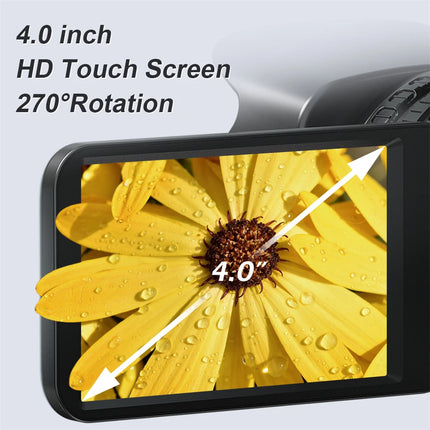 Full 4K Camcorder 64MP Youtuber Professional Digital Video Camera Streaming Auto Focus Photography Vlog Recorder 4" Touch Screen