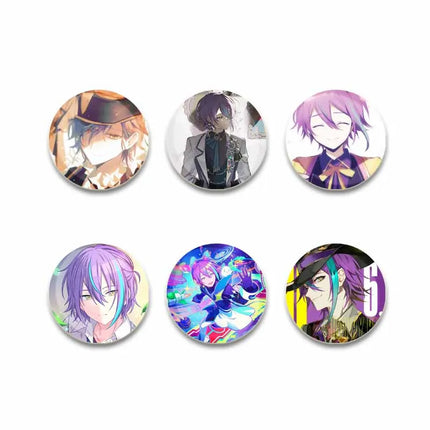 Anime Game Character Kamishiro Rui Pins PJSK Cartoon Round Brooches on Backpack Shirt Accessories Jewelry Badge Gift for Friends
