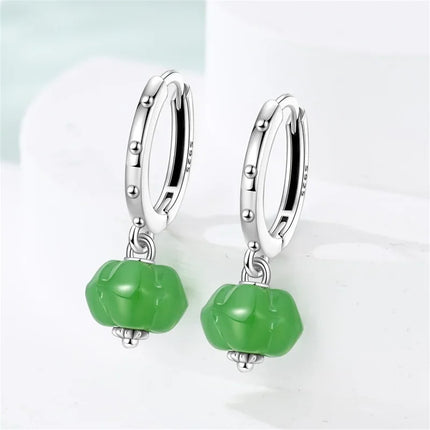Original Earrings 925 Silver Fruit Series Cherry Strawberry Hoop Earrings Ear Studs Zircon Making Jewelry for Women Girl Party