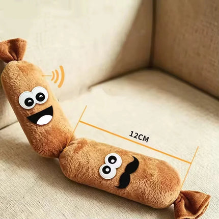Funny Squeaky Dog Toy Bite Resistant Plush Chew Toy Interactive Teeth Cleaning Molar Toy For Puppy Dogs Self Play Entertainment
