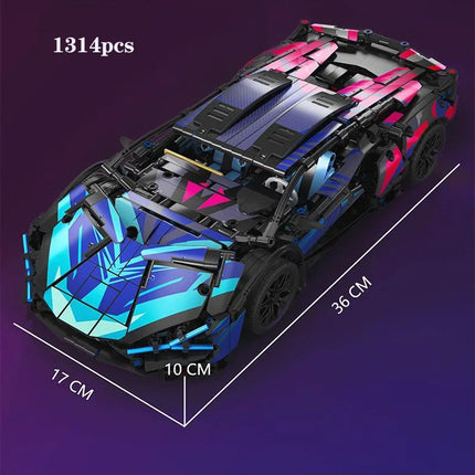 67128 Cars 1314PCS Building Kits for Adults, 1:14 Scale Super Car Building Block Remote Control Car Building Kits for Men Teen