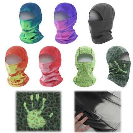 Heat Reactive Balaclava Unisex Temperature Sensitive Color Change Ski Mask Full Head Wrap Motorcycle For Hiking Cycling
